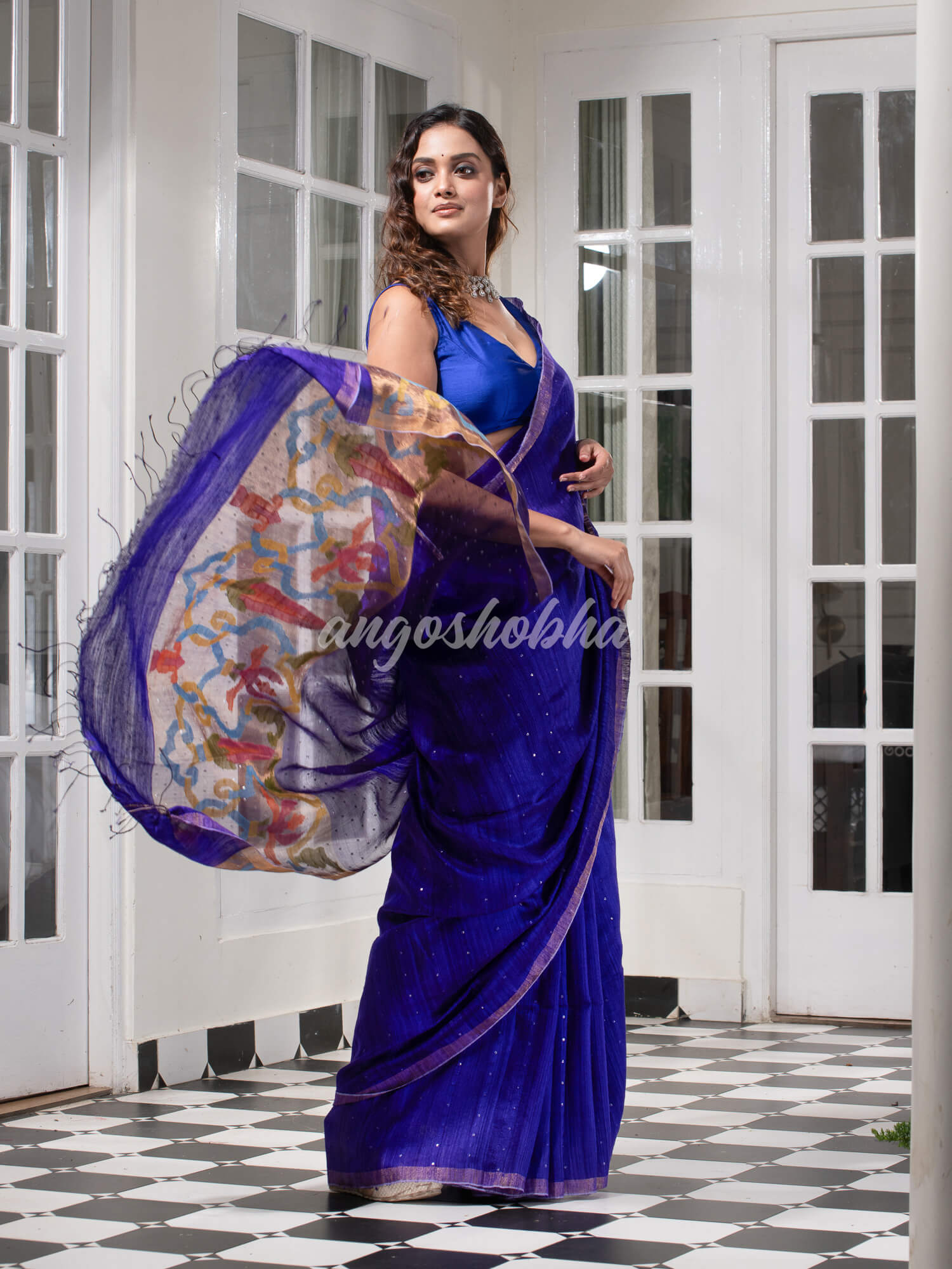 Royal Blue Paithani Matka Silk Handwoven Saree
