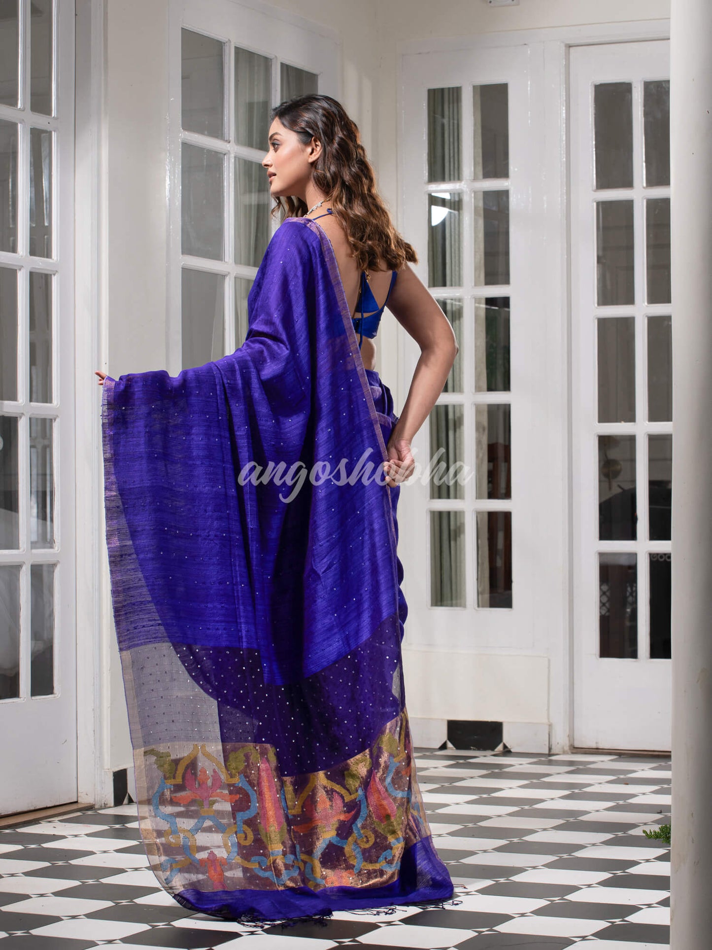 Royal Blue Paithani Matka Silk Handwoven Saree