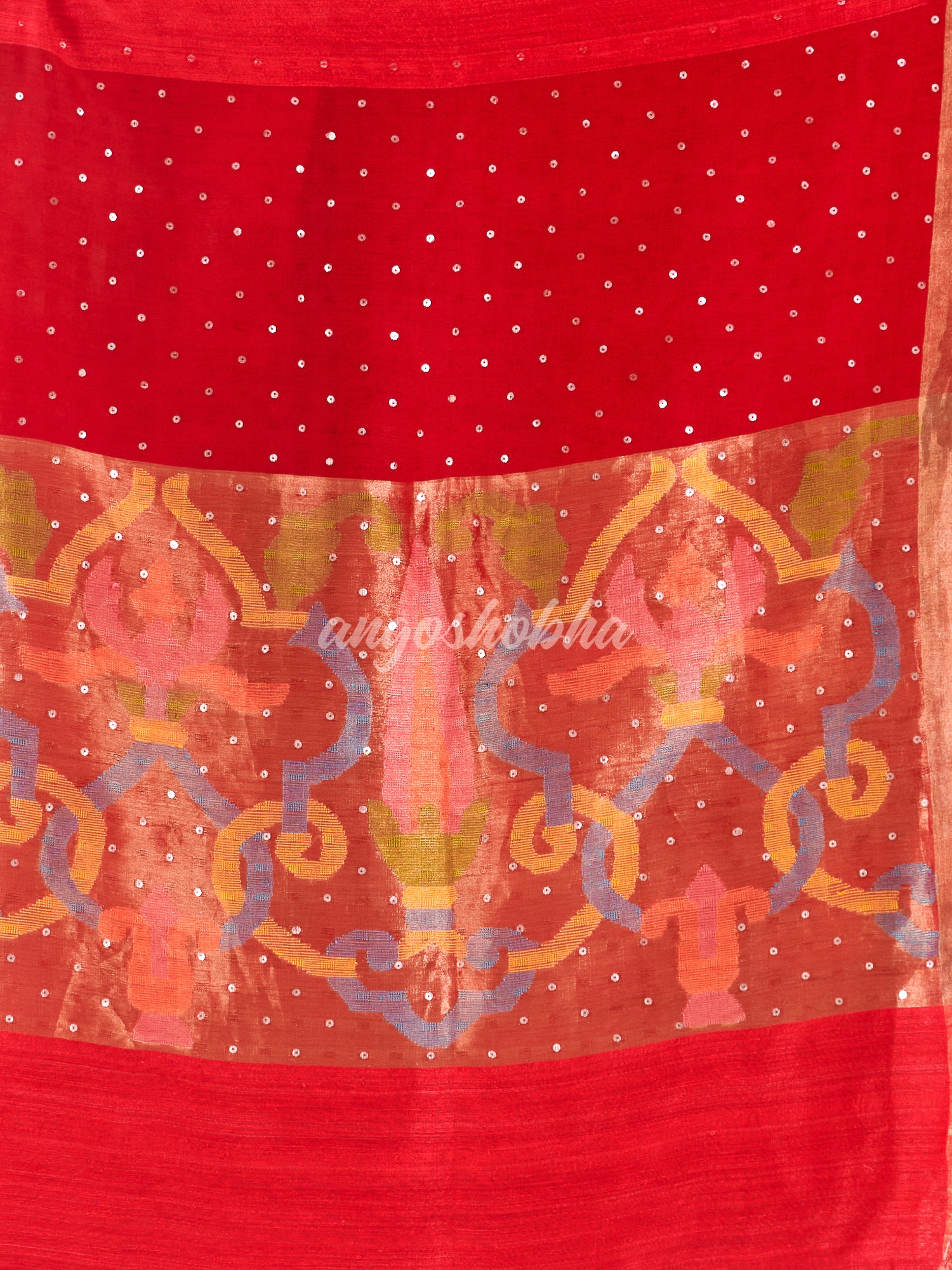 Red Paithani Matka Silk Handwoven Saree