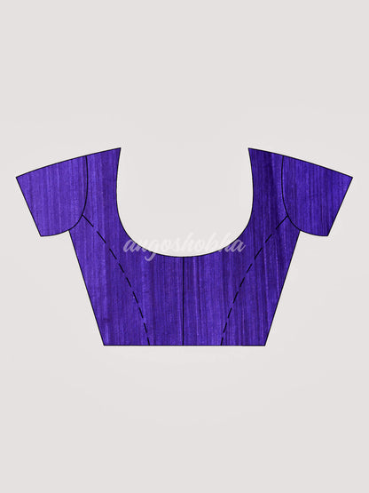 Purple Muslin Silk Handloom Saree
