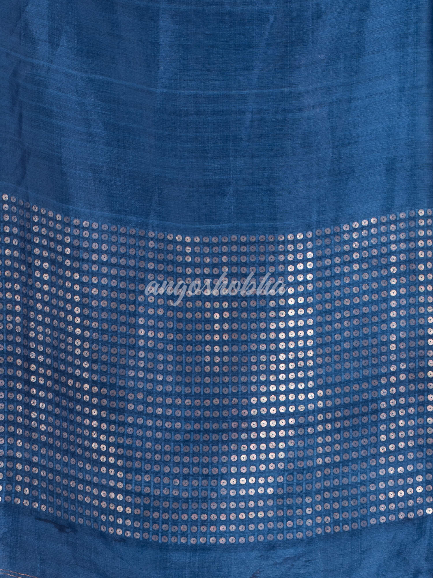 Sapphire Blue  Muslin Silk Handloom Saree