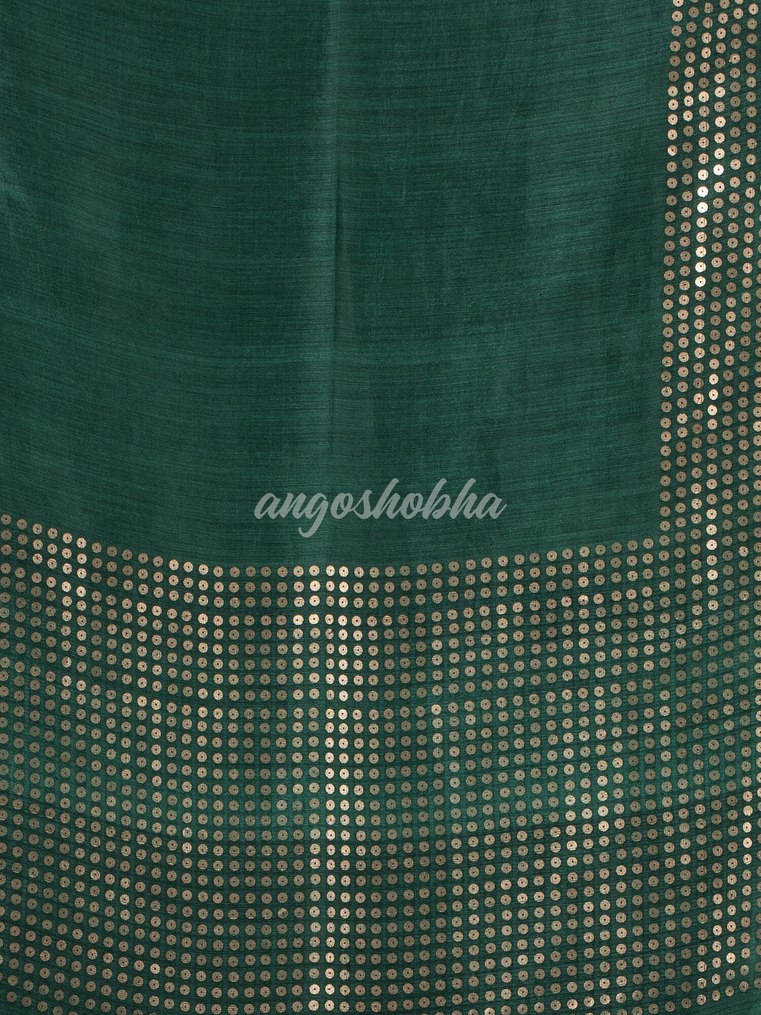 Myrtle Green  Muslin Silk Handloom Saree