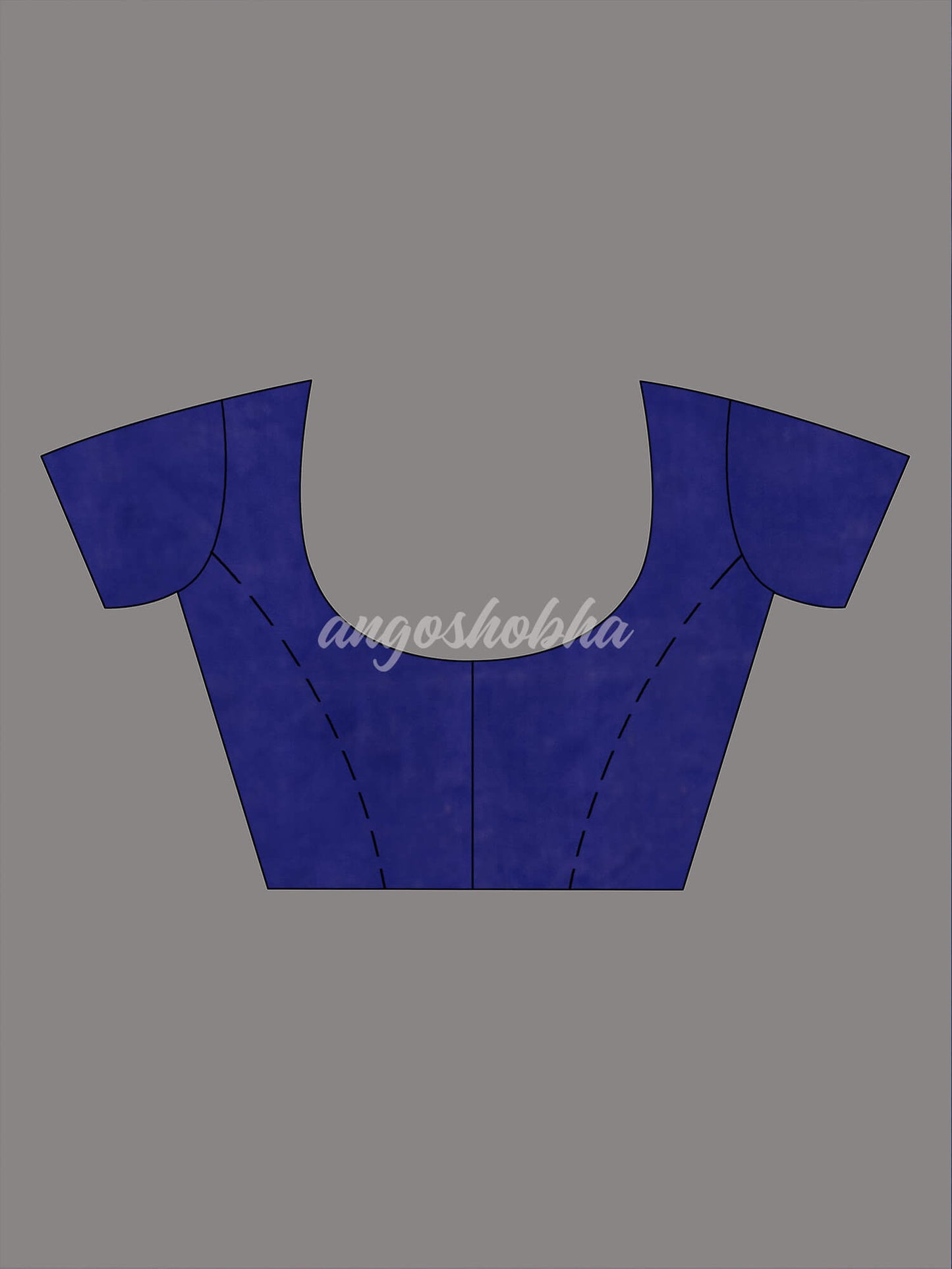 Blue Silk White Flowers Motive Handwoven Muslin Saree