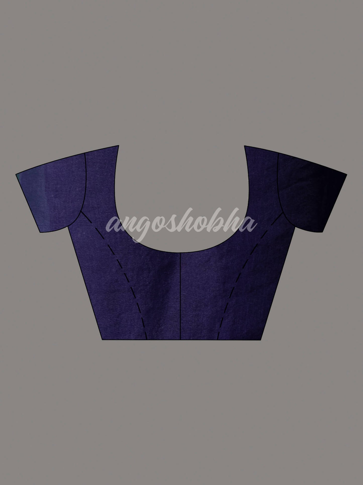 Navy Blue  Silk White Flowers Motive Handwoven Muslin Saree