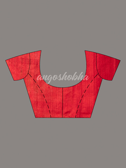 Red Paithani Muslin Silk Handwoven Saree