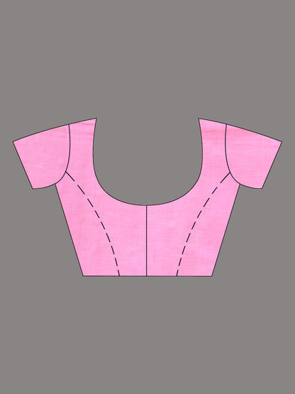 Pink Handloom Cotton Saree