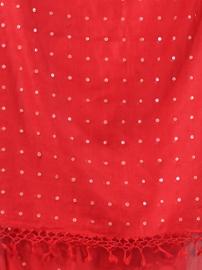 Red Handloom Cotton Saree