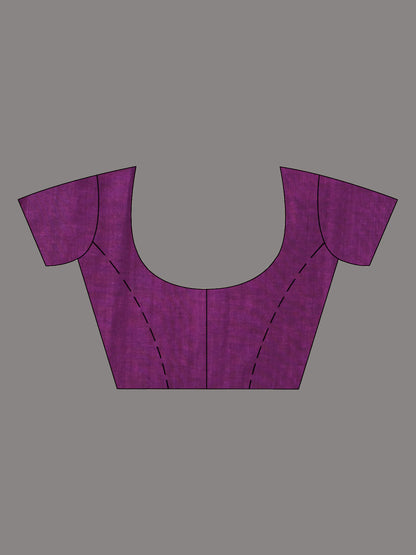 Purple Handloom Cotton Saree
