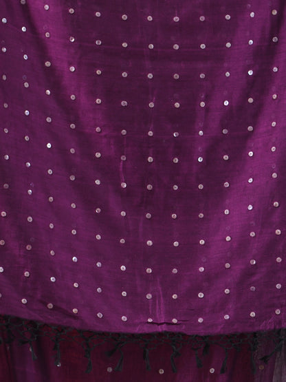 Purple Handloom Cotton Saree