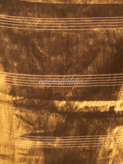 Gold Tissue Pallu Stripe Handwoven Saree