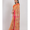 Beige Cotton Handloom Saree angoshobha