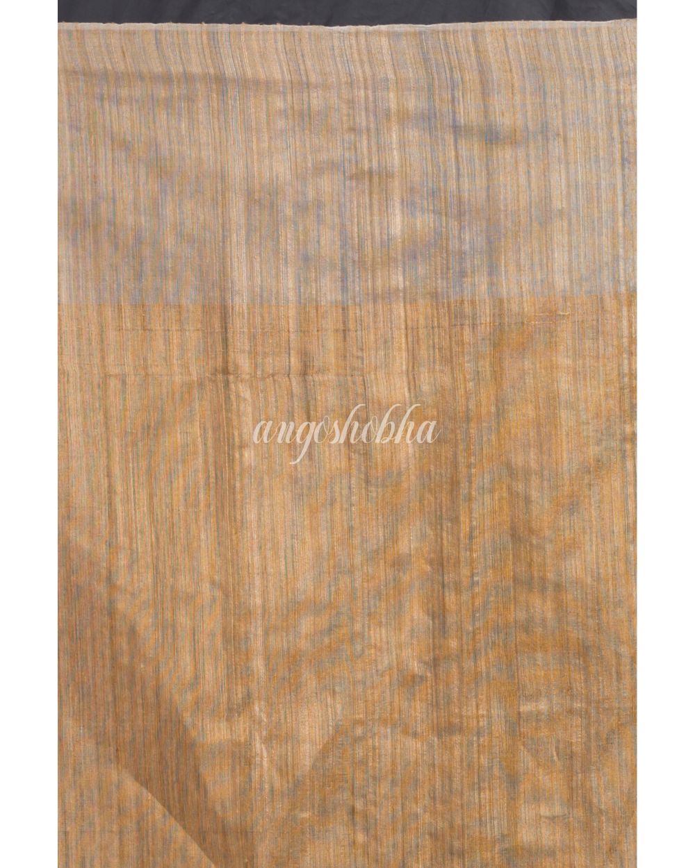 Beige Golden Sequins Handwoven Silk Saree angoshobha