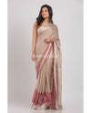 Beige Handwoven Linen Saree