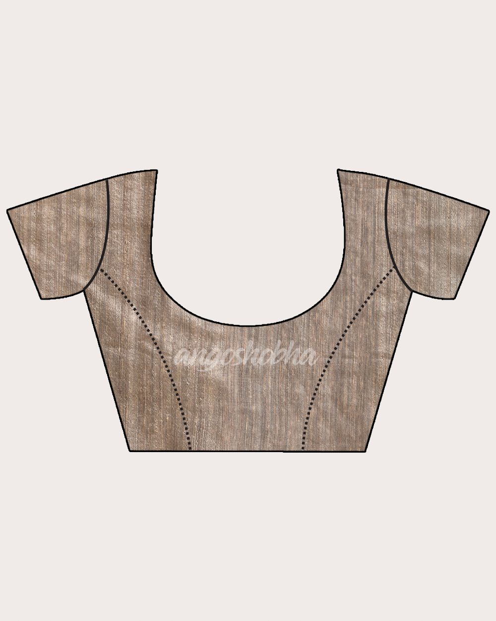 Beige Matka Silk Handloom Traditional Sequin Jamdani Saree angoshobha