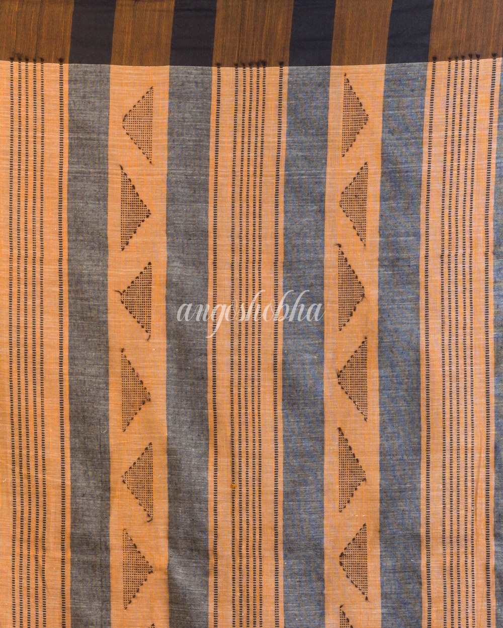 Biscuit Handloom Cotton Saree angoshobha