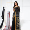 Black Cotton Blend Festive Jamdani Saree angoshobha