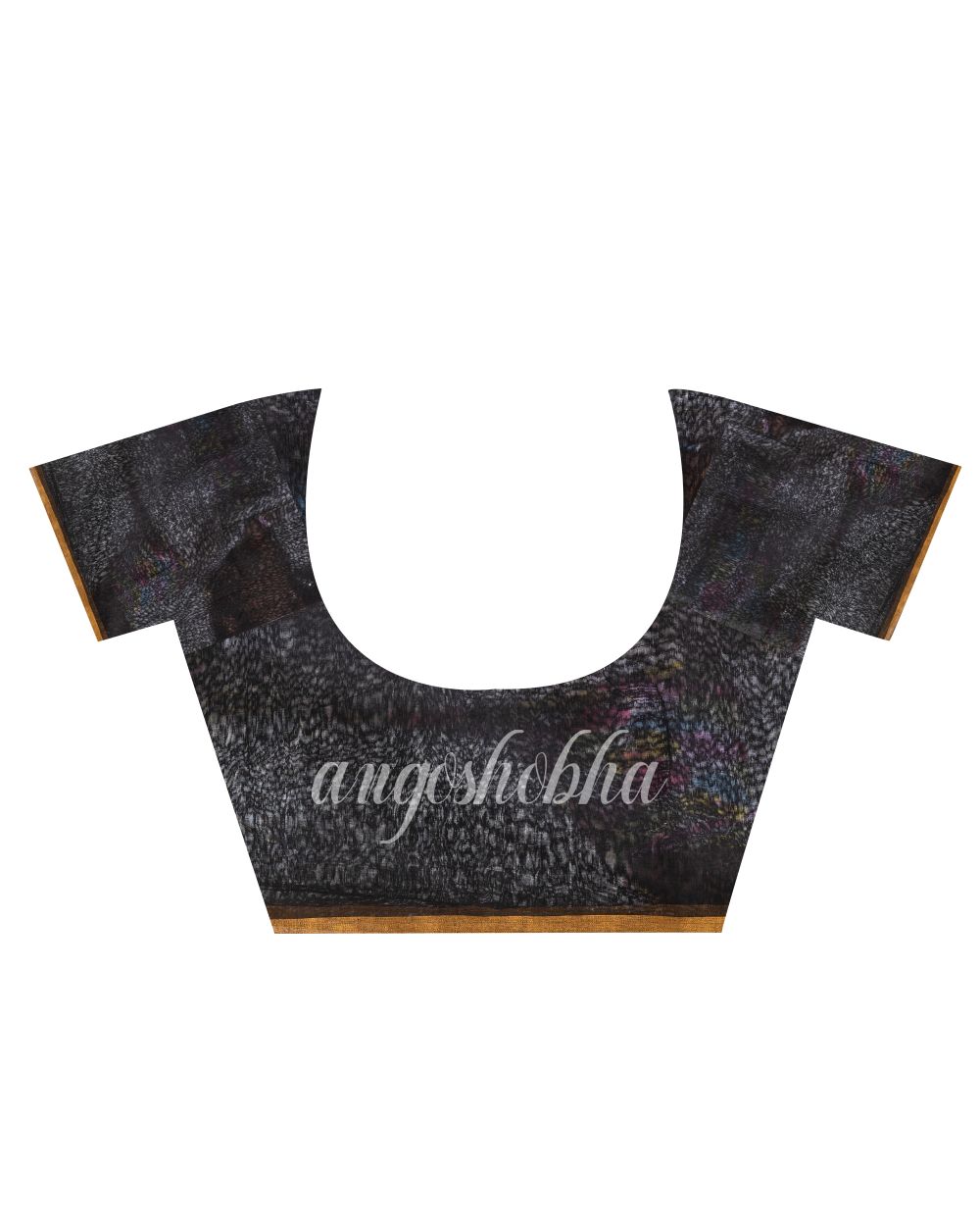 Black Cotton Blend Festive Jamdani Saree angoshobha