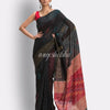 Black Cotton Blend Handloom Jamdani Saree angoshobha