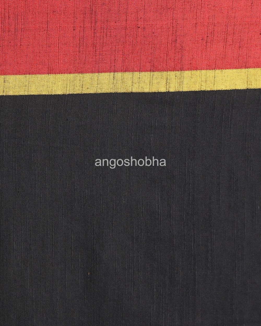 Black Cotton Handloom Saree angoshobha