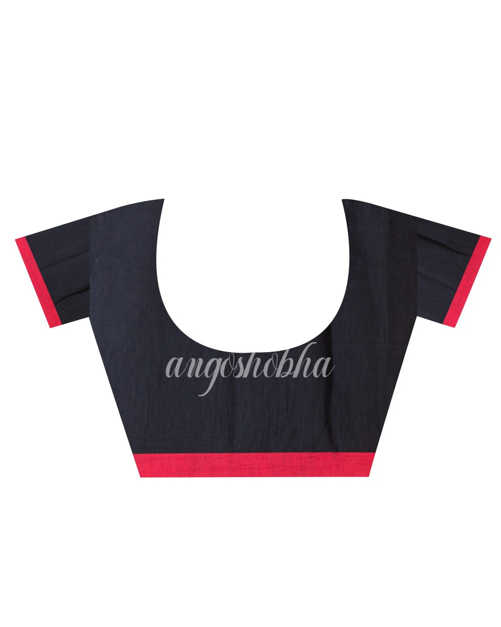 Black Cotton Jamdani Saree angoshobha