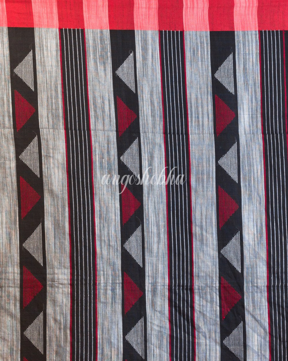 Black Handloom Cotton Saree angoshobha