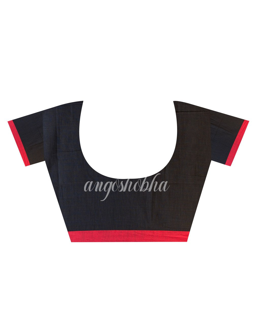 Black Handloom Cotton Saree angoshobha