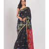 Black Handloom Cotton Silk Saree angoshobha