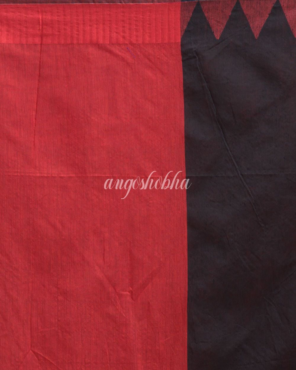 Black Handloom Cotton blend Saree angoshobha