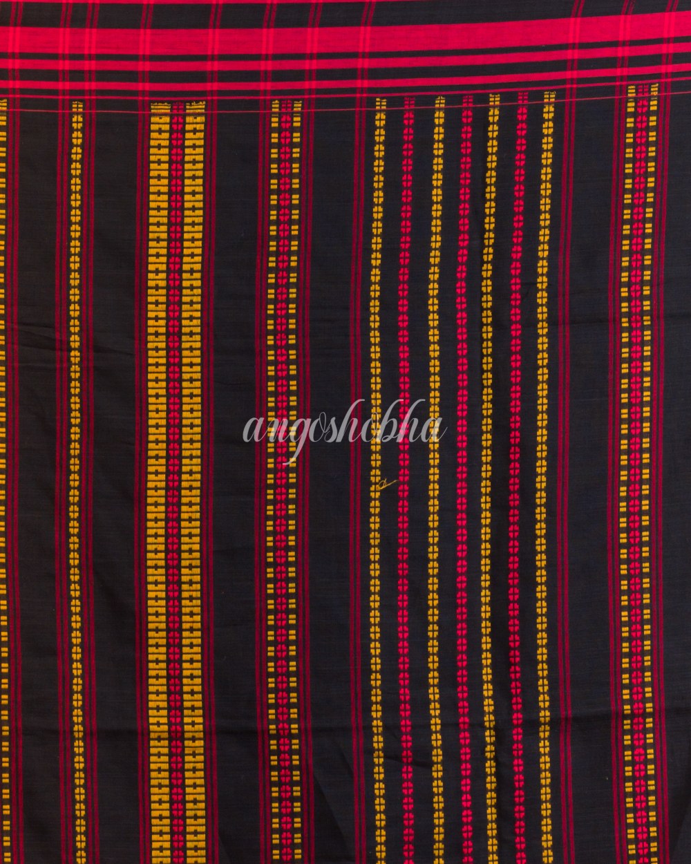 Black Handwoven Cotton Saree angoshobha