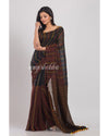 Black Handwoven Linen Saree