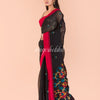 Black Linen Jamdani Saree angoshobha
