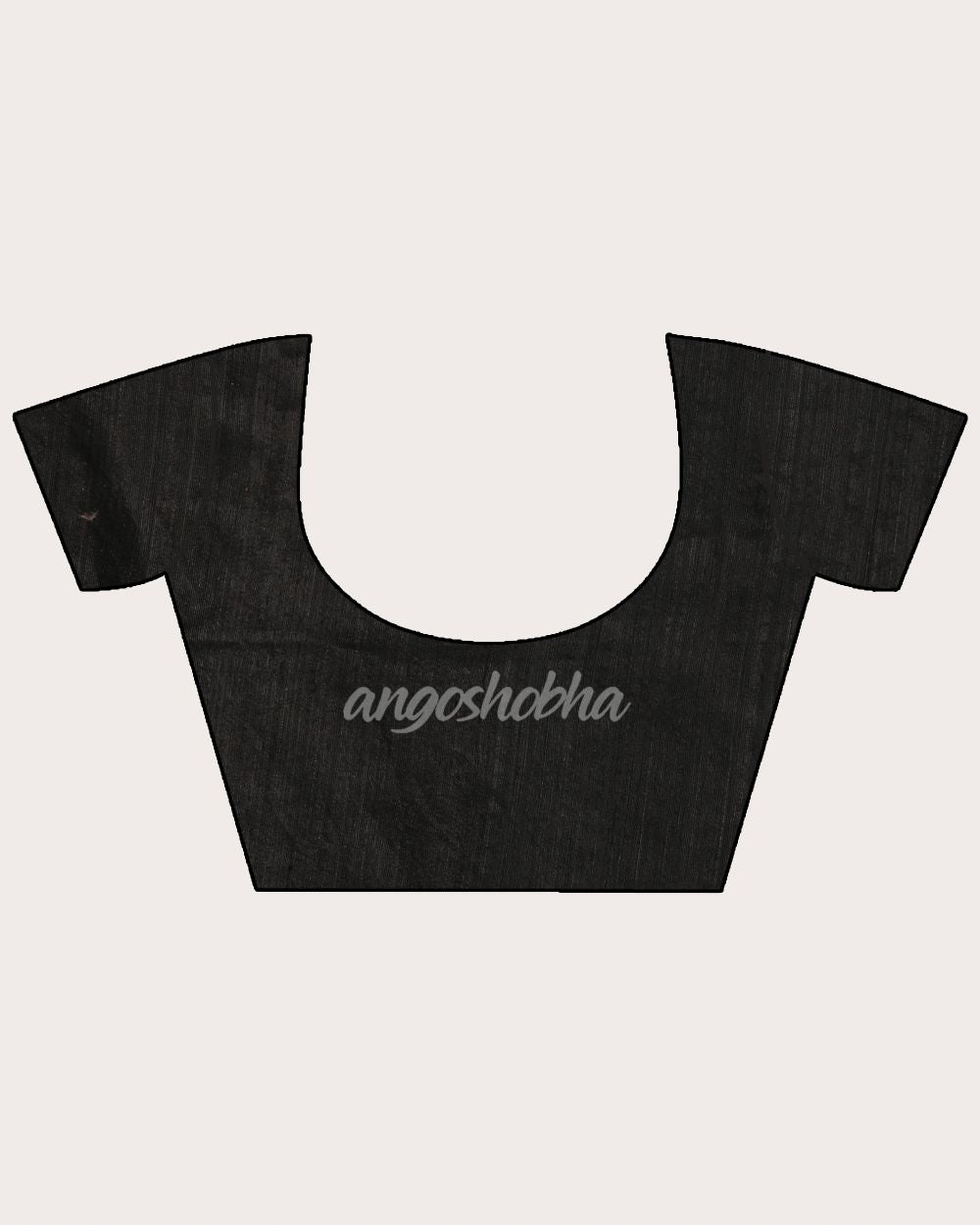 Black Matka Silk Handloom Traditional Jamdani Saree angoshobha