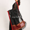 Black Matka Silk Handloom Traditional Jamdani Saree angoshobha
