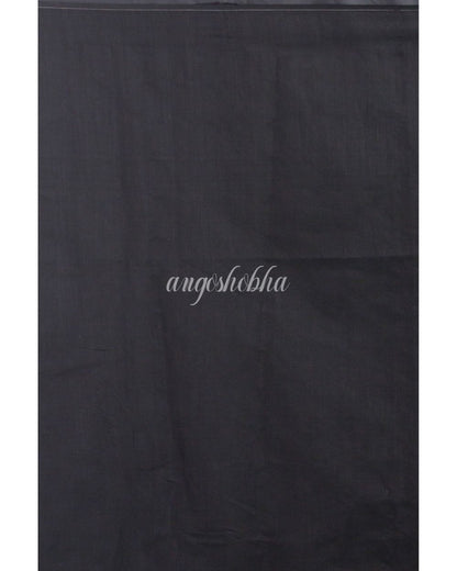 Black Matka Silk Jamdani Saree angoshobha