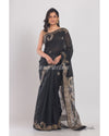 Black Matka Silk Jamdani Saree