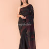 Black  Sequins Handwoven Blended CottonSaree angoshobha