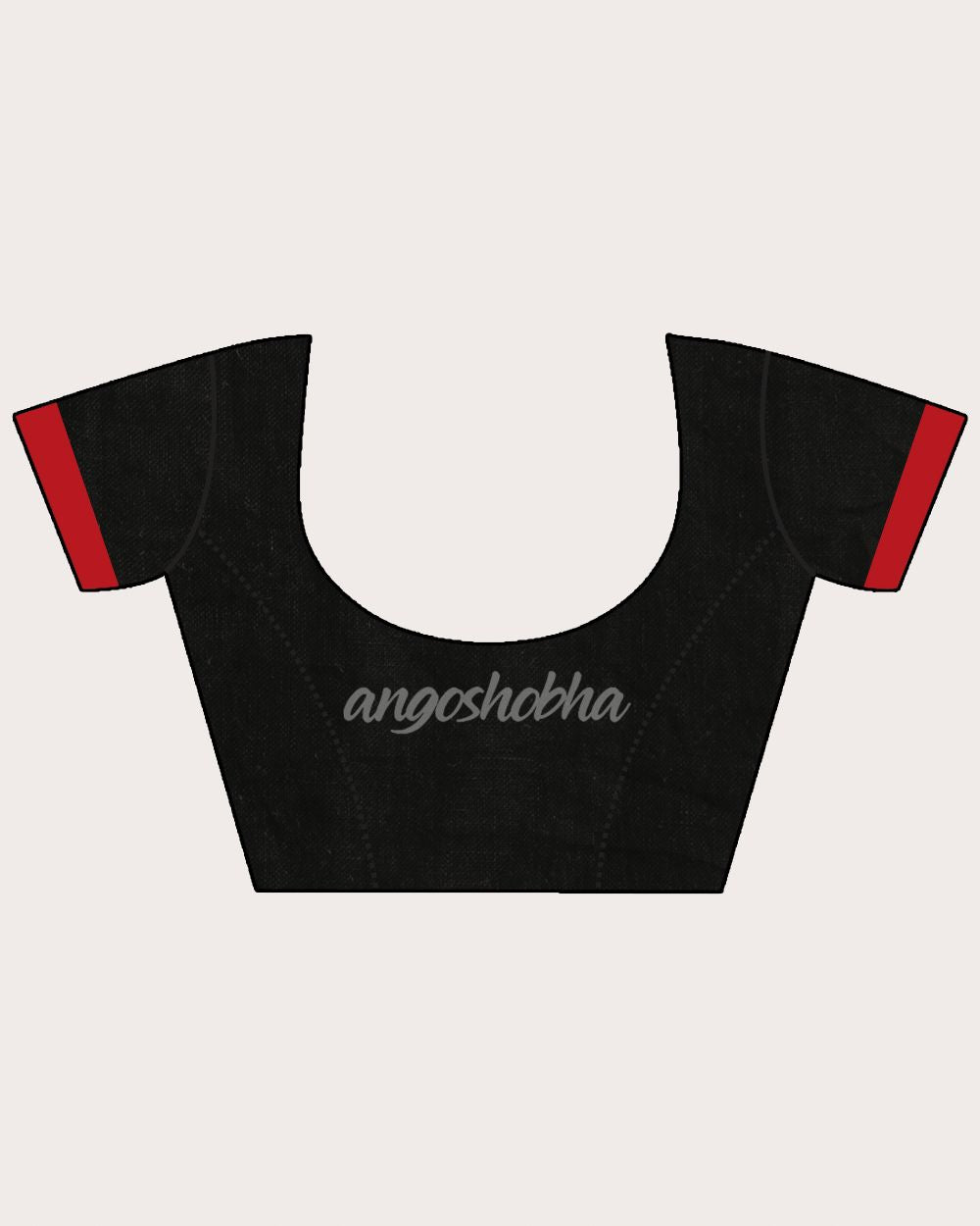 Black Traditional Handloom Linen Jamdani Saree angoshobha