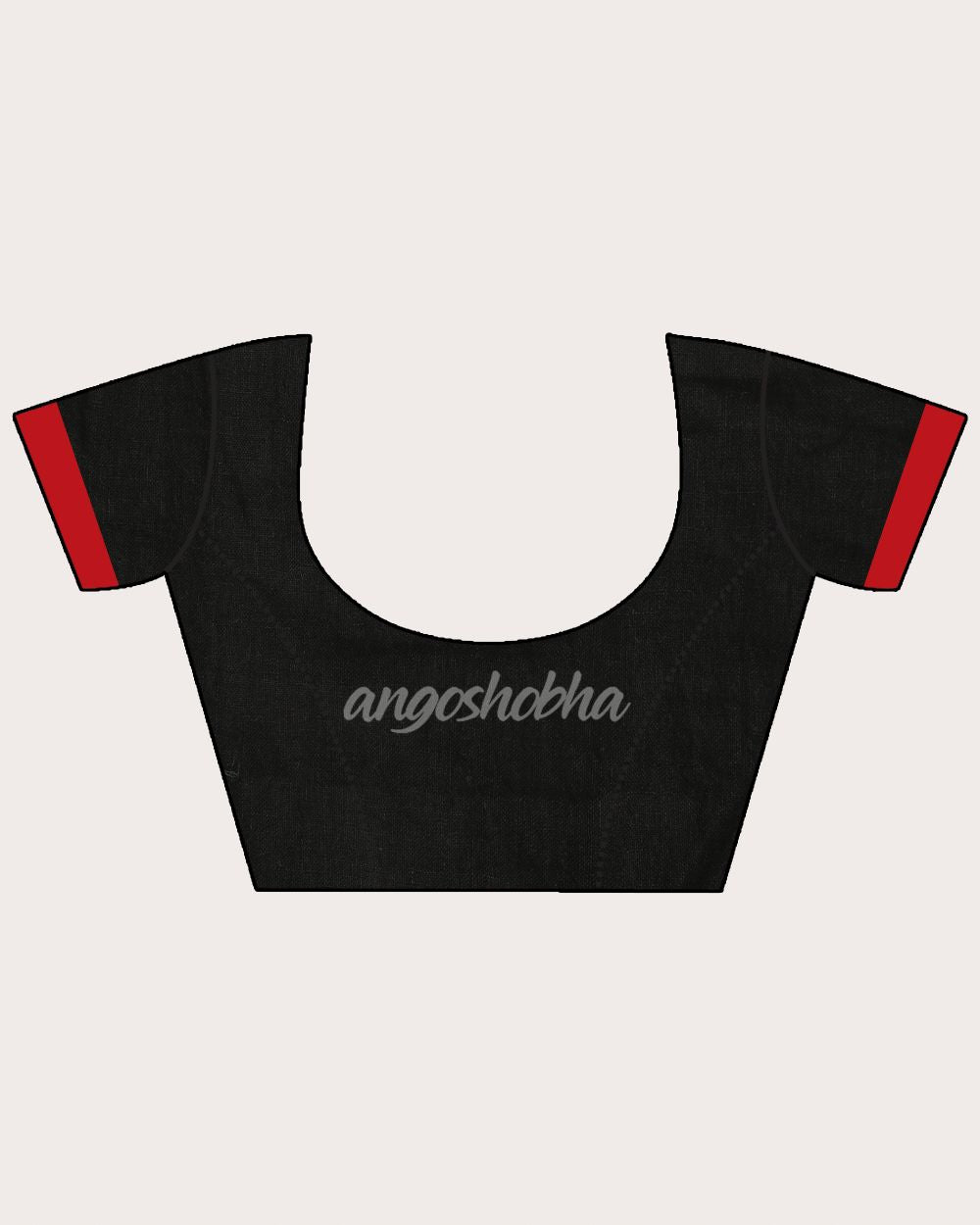 Black Traditional Handloom Linen Jamdani Saree angoshobha