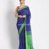 Blue Handloom Blended Cotton Saree angoshobha