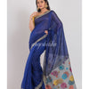Blue Handloom Blended Cotton Saree angoshobha