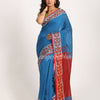 Blue Handloom Cotton Tangail Saree angoshobha