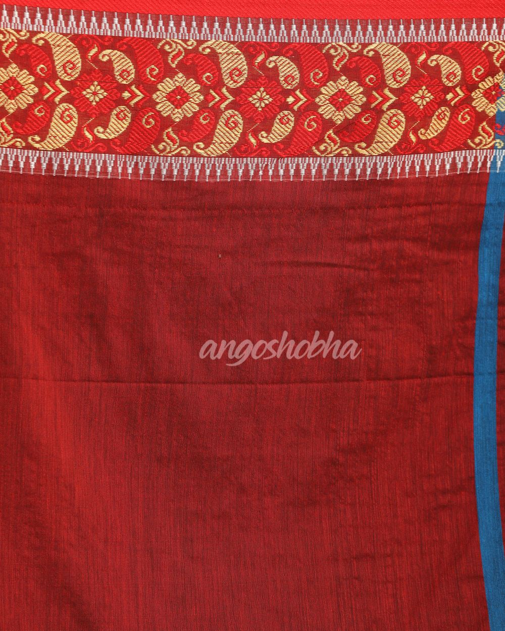 Blue Handloom Cotton Tangail Saree angoshobha