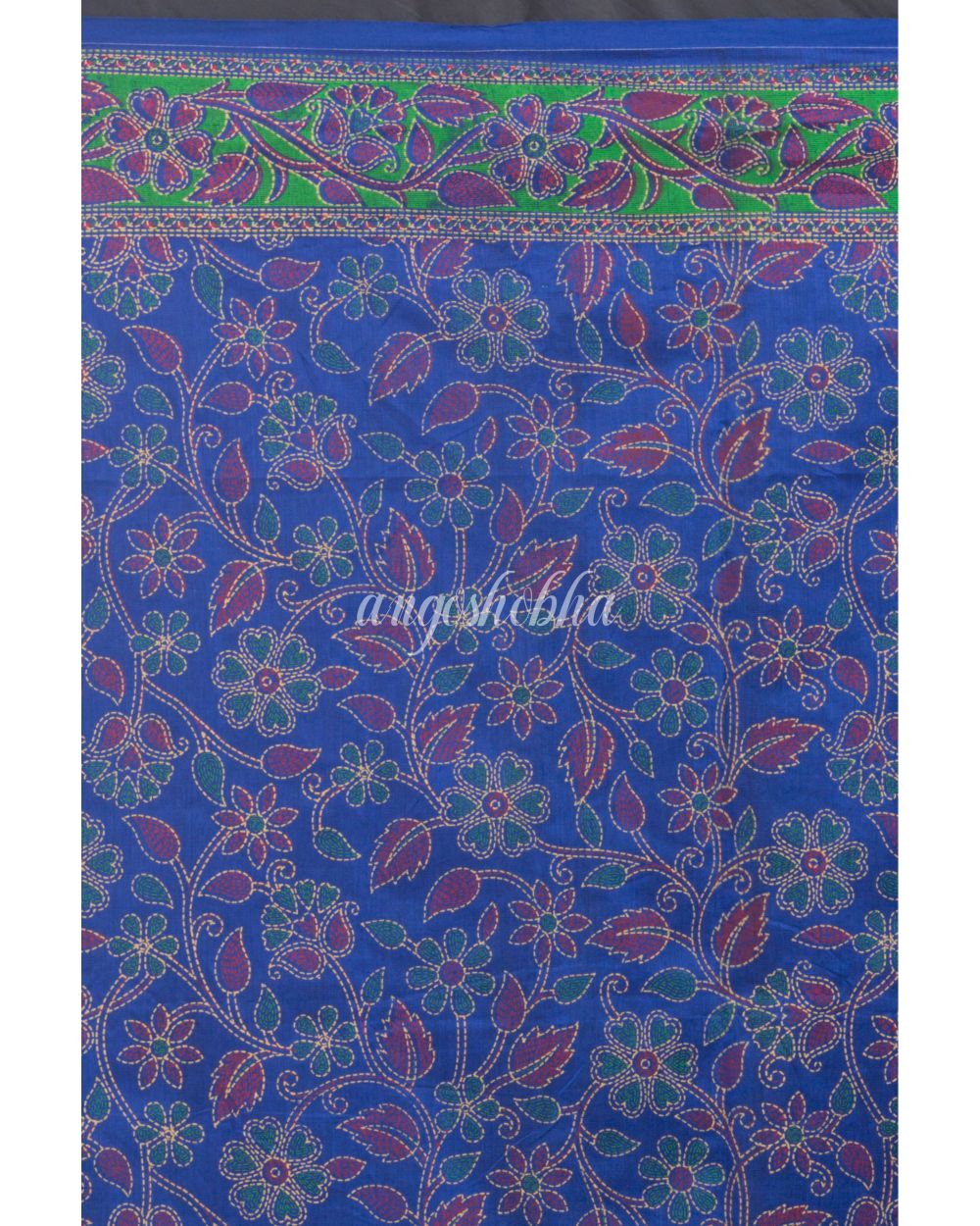 Blue Handloom Festive Saree angoshobha