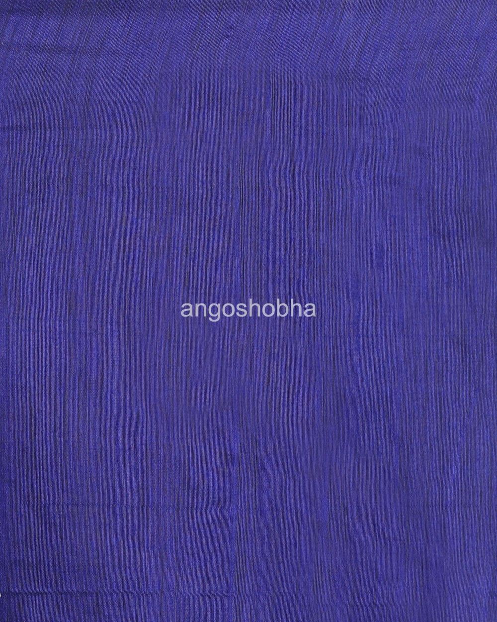 Blue Sequins Handloom Cotton Blend Saree angoshobha