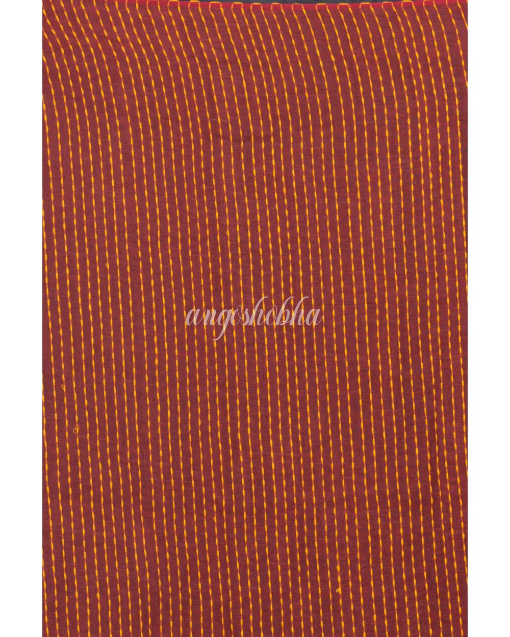 Brown Handloom Linen Saree angoshobha