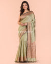 Chiku Handloom Matka Silk Saree