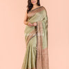Chiku Handloom Matka Silk Saree angoshobha