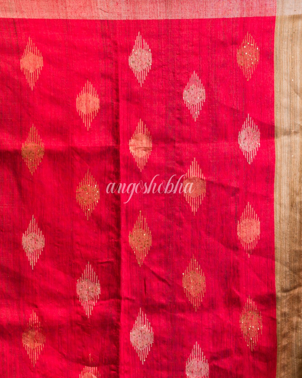 Chiku Matka Silk Tangail Saree angoshobha