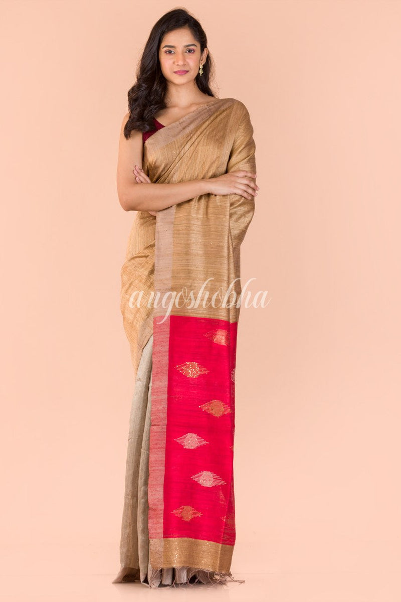 Chiku Matka Silk Tangail Saree