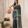 Cotton Blend Dark Ass Handloom Saree angoshobha